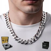 Naszyjniki męskie - GRUBY Łańcuszek Srebrny Męski SREBRO pr.925 ŁAŃCUCH 11mm Pancerka PEŁNY - inna (Inny) - miniaturka - grafika 1