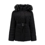 Kurtki damskie - Damska Kurtka zimowa pikowana GUESS LAURIE DOWN JACKET W2BL60WEX52-JBLK – Czarny - miniaturka - grafika 1