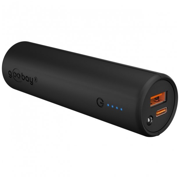 goobay Bike Power Bank 5.0 black, 5,000 mAh, Power Delivery, Quick Charge