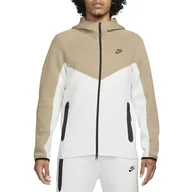 Koszulki męskie - Nike FB7921-121 M NK TCH FLC FZ WR Hoodie Długa koszulka Męska Summit White/Khaki/Black Rozmiar 3XL - miniaturka - grafika 1