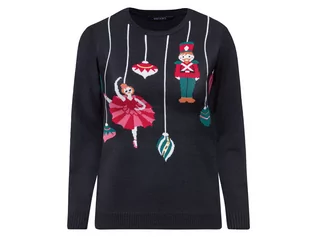 Swetry damskie - esmara Sweter damski XXL, z motywem świątecznym LED (XXL (52/54), Czarny) - grafika 1