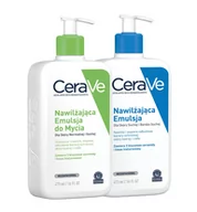Zestawy kosmetyków damskich - Cerave Nawilżająca Emulsja Do Mycia+ Nawilżająca Emulsja - Zestaw ( 473ml + 473ml) - miniaturka - grafika 1