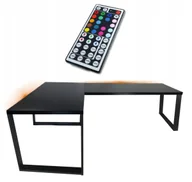 Biurka gamingowe - Biurko Gamingowe Narożne Loftowe Metalowe 180X120 Led Rgb - miniaturka - grafika 1