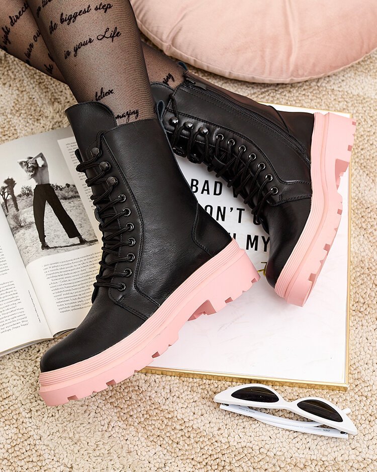 Royalfashion Eko skórzane damskie botki workery Vederme-38