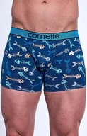 Majtki damskie - Bokserki męskie High Emotion 508/149, Kolor granatowy-wzór, Rozmiar M, Cornette - Intymna - miniaturka - grafika 1
