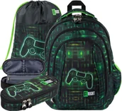 Zestawy szkolne - ZESTAW szkolny Plecak Tornister Neon Pad Joystick Kontroler Dla Gracza - miniaturka - grafika 1