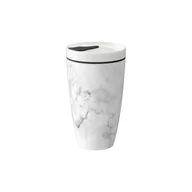 Kubki termiczne - Szaro-biały porcelanowy kubek termiczny Villeroy & Boch Like To Go, 350 ml - miniaturka - grafika 1