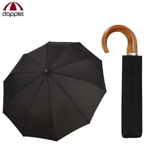 Parasol męski Doppler Magic Mini wiatroodporny z drewnianą rączką + pokrowiec - Parasole - miniaturka - grafika 1