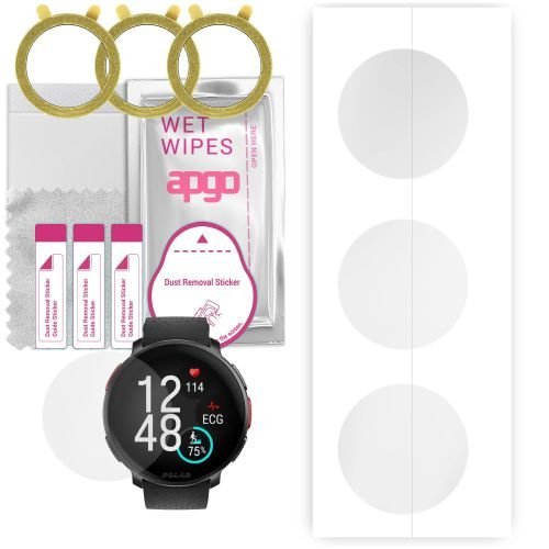 3x folia ochronna hydrożelowa do Polar Vantage V3 - apgo Smartwatch Hydrogel Protection Ochrona na ekran smartwatcha
