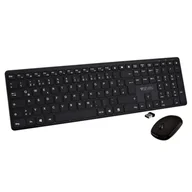 Myszki - V7 CKW550DEBT klawiatura Dołączona myszka Uniwersalne RF Wireless + Bluetooth QWERTZ Niemiecki Czarny CKW550DEBT - miniaturka - grafika 1