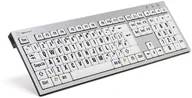Klawiatury - Logickeyboard XLPrint klawiatura Biuro USB QWERTY British English Aluminium - miniaturka - grafika 1