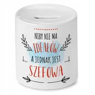 Skarbonki - Skarbonka Dla Szefowej na Urodziny na Prezent z Nadrukiem ze Zdjęciem - miniaturka - grafika 1