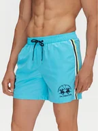 Kąpielówki męskie - La Martina Szorty kąpielowe Yarran MAM301 PL115 Błękitny Regular Fit - miniaturka - grafika 1