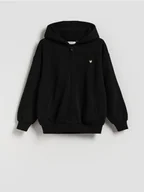 Bluzy dla dziewczynek - Reserved - Bluza z kapturem - czarny - miniaturka - grafika 1