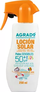Balsam do opalania Agrado Locion Solar SPF50 Kids Pistola 250 ml (8433295073121) - Balsamy i kremy do opalania - miniaturka - grafika 1