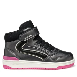 Sneakersy Geox J Washiba J56HXA 000NF C9325 S Szary - Buty dla dziewczynek - miniaturka - grafika 1