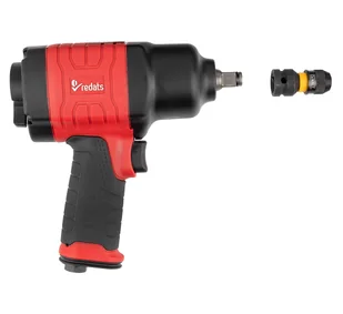 Klucz pneumatyczny udarowy 1500Nm REDATS P-160 1/2" + wtyk 1/4" +  adapter DEWALT 1/2" na 1/4" HEX - Klucze pneumatyczne - miniaturka - grafika 3