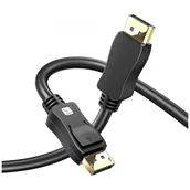 Kable - Techly Kabel DisplayPort 2.1 4K*120Hz 54G DP-DP M/M 2m Czarny - miniaturka - grafika 1
