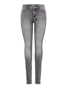 Only Jeansy Damskie Skinny, Szare, 40W x 30L - Spodnie damskie - miniaturka - grafika 1