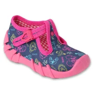 Buty dla dziewczynek - Befado obuwie dziecięce 110N492 niebieskie - miniaturka - grafika 1