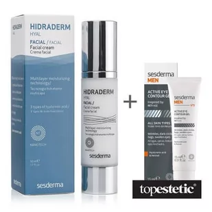 Sesderma Hidraderm Hyal + MEN N9 Active Eye Contour Gel ZESTAW Krem do twarzy 50 ml + Żel pod oczy dla mężczyzn 15 ml - Zestawy kosmetyków męskich - miniaturka - grafika 1