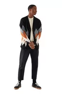 Swetry damskie - Trendyol Kardigan - wielokolorowy - oversize, Czarny, L - miniaturka - grafika 1