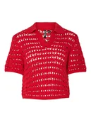 Koszulki i topy damskie - Pieces Koszulka "Filuca" w kolorze czerwonym - miniaturka - grafika 1