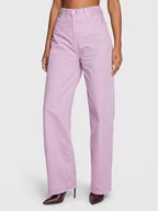 Spodnie damskie - Calvin Klein Jeans Jeansy J20J220182 Fioletowy Relaxed Fit - miniaturka - grafika 1