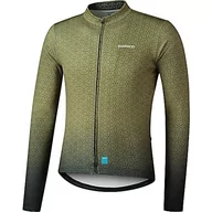 Bluzy na rower - Męska Bluza Rowerowa Shimano Vertex Printed Long Sleeve Jersey | Mustar - Rozmiar M - miniaturka - grafika 1