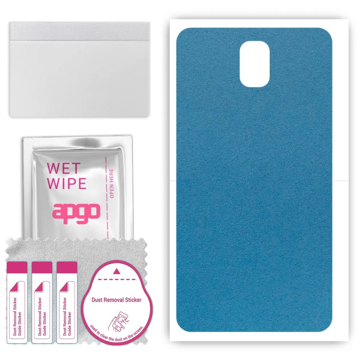 Folia naklejka skórka strukturalna na TYŁ Zamsz do Samsung Galaxy Note 3 - Zamsz Niebieski - apgo SKINS