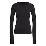 Koszulki i topy damskie - adidas Damska koszulka z długim rękawem z długim rękawem, czarny, XS - miniaturka - grafika 1