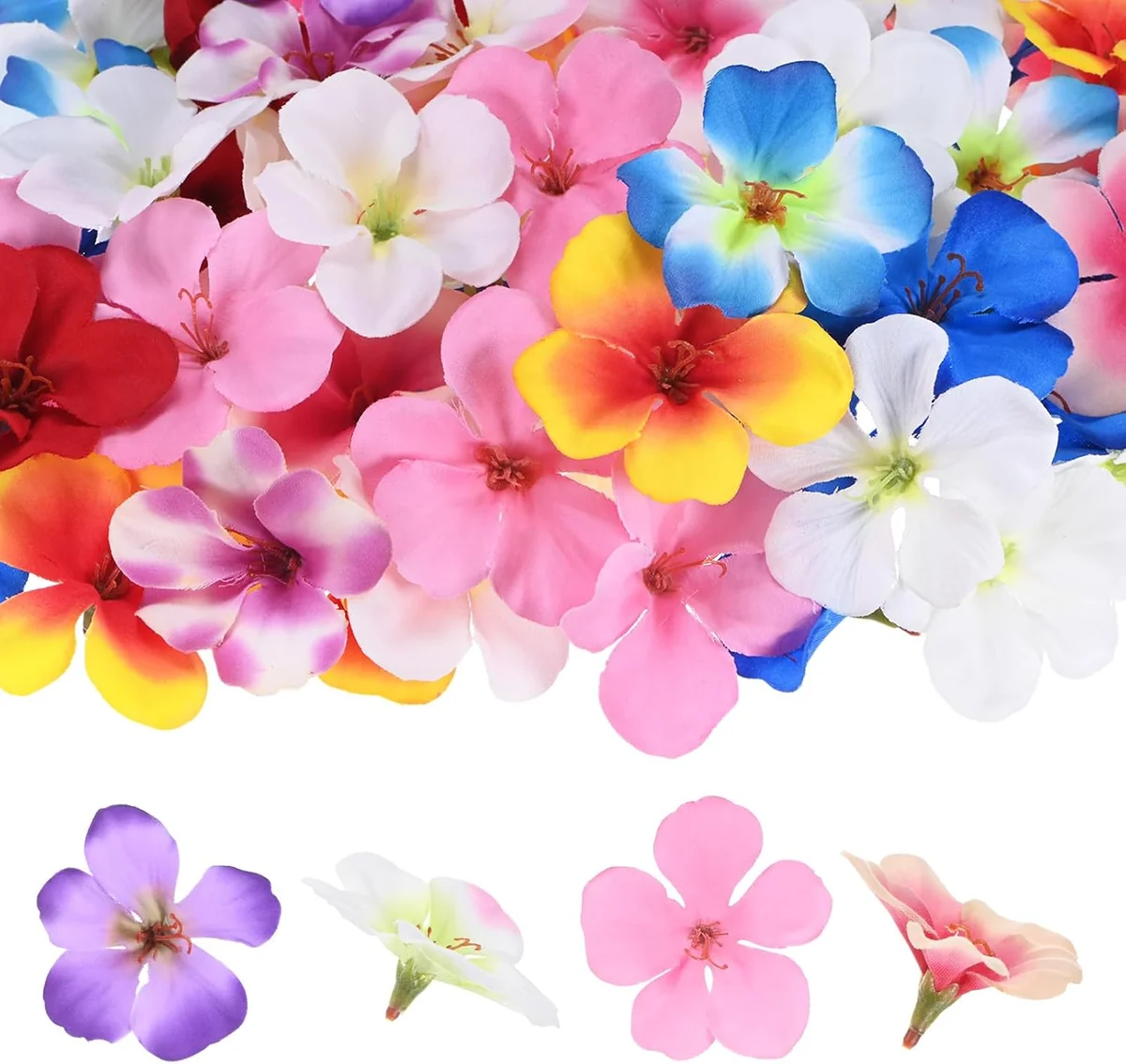 KWIATY 100SZT 5.5CM SZTUCZNE JEDWABNE GŁÓWKI ORCHIDEI DEKORACJA