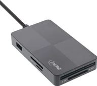 Czytniki kart pamięci - Czytnik InLine InLine® USB 3.2 Multi Cardreader Hub, SD/TF/MS/XD/CF, 3-port USB-A, Dual 66772F - miniaturka - grafika 1