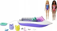 Lalki dla dziewczynek - MATTEL BARBIE MERMAID POWER ZESTAW 2 LALKI MOTORÓWKA HJK58 - miniaturka - grafika 1
