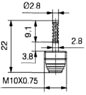 OPTIMA ZAWOREK SERWISOWY 22,1 x 9,8 mm AC-220 - Akcesoria do klimatyzacji i ogrzewania - miniaturka - grafika 2