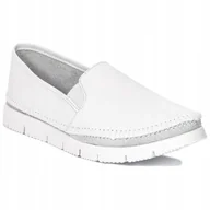 Półbuty damskie - Espadryle Maciejka 03512-26 półbuty damskie białe skóra biały spód r.36 - miniaturka - grafika 1