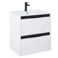 Szafki łazienkowe - ROCA A852012606 ALPINE zestaw meblowy 2 szufladowy 60 Biało-czarny - miniaturka - grafika 1