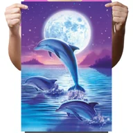 Zabawki kreatywne - Haft Diamentowy Diamond Painting,DIAMENTOWY MALARZ,Obraz DIY 5D,Mozaika Diamentowa 30x40,Delfin - miniaturka - grafika 1