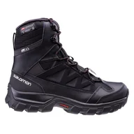 Buty zimowe męskie - Męskie Buty zimowe SALOMON CHALTEN TS CSWP BLACK/BLACK/BIRD L47067300 – Czarny - miniaturka - grafika 1