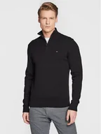 Swetry męskie - Tommy Hilfiger Sweter Pima MW0MW28049 Czarny Regular Fit - miniaturka - grafika 1