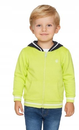 TIMBERLAND BLUZA DZIECIĘCA Z KAPTUREM ZIELONA Z CZARNYM KAPTUREM 94 KWA