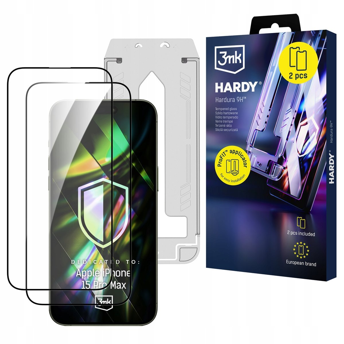 Szkło hartowane z aplikatorem 3mk Hardura 9H do Apple iPhone 15 Pro Max