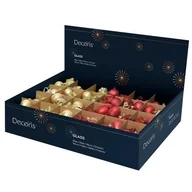 Bombki - Wiązka bombek szklanych 11,5 cm 3 sztuki czerwony / złoty - miniaturka - grafika 1