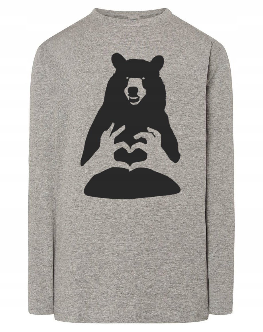 Longsleeve nadruk miłość Niedźwiedź Love r.XL