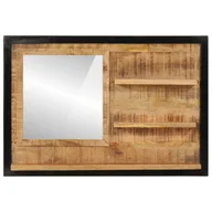 Lustra - vidaXL Lustro z półkami 80x8x55 cm szkło i lite drewno mango - miniaturka - grafika 1