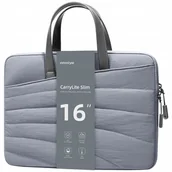 Torby na laptopy - INNOSTYLE DAMSKA TORBA NA LAPTOPA 15 6 16 WODOODPORNA CARRYLITE SLIM SZARA - miniaturka - grafika 1