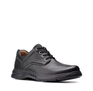 Clarks Un Brawley Pace H [black leather] - rozmiar 41 - Półbuty męskie - miniaturka - grafika 1