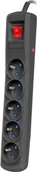 Listwy zasilające - Listwa zasilająca Wojtap R5 przeciwprzepięciowa 5 gniazd 3 m czarna - miniaturka - grafika 1