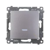 Wyłączniki światła i elektryczne - Simon Włącznik schodowy z podświetleniem 54 srebrny - miniaturka - grafika 1