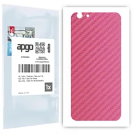 Szkła hartowane na telefon - Folia naklejka skórka strukturalna na TYŁ do Apple iPhone 6s -  Carbon Różowy - apgo SKINS - miniaturka - grafika 1